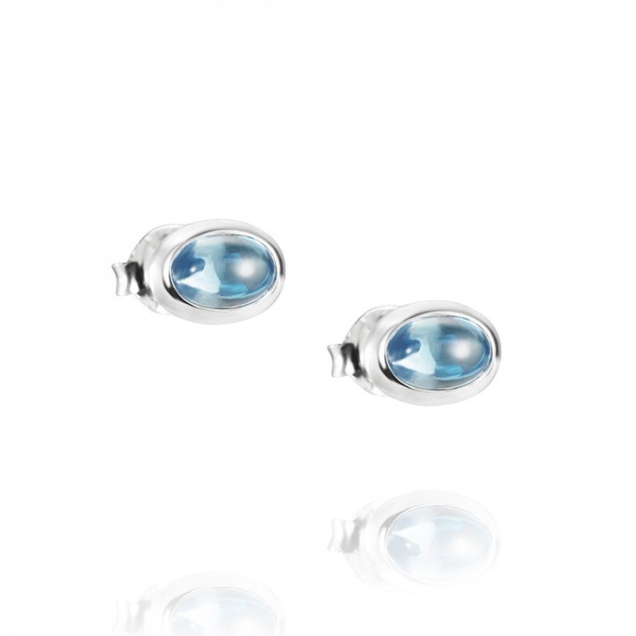 Smycken Efva Attling | Love Bead Orhangen - Silver Topas