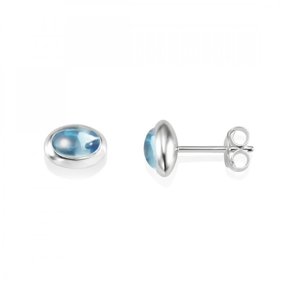 Smycken Efva Attling | Love Bead Orhangen - Silver Topas