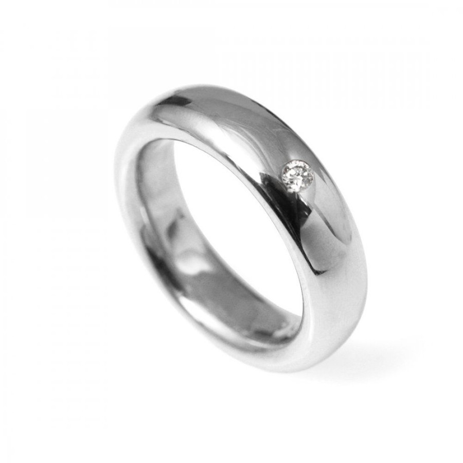 Smycken Ole Lynggaard Copenhagen | The Ring 6 Mm Vitguld Diamant