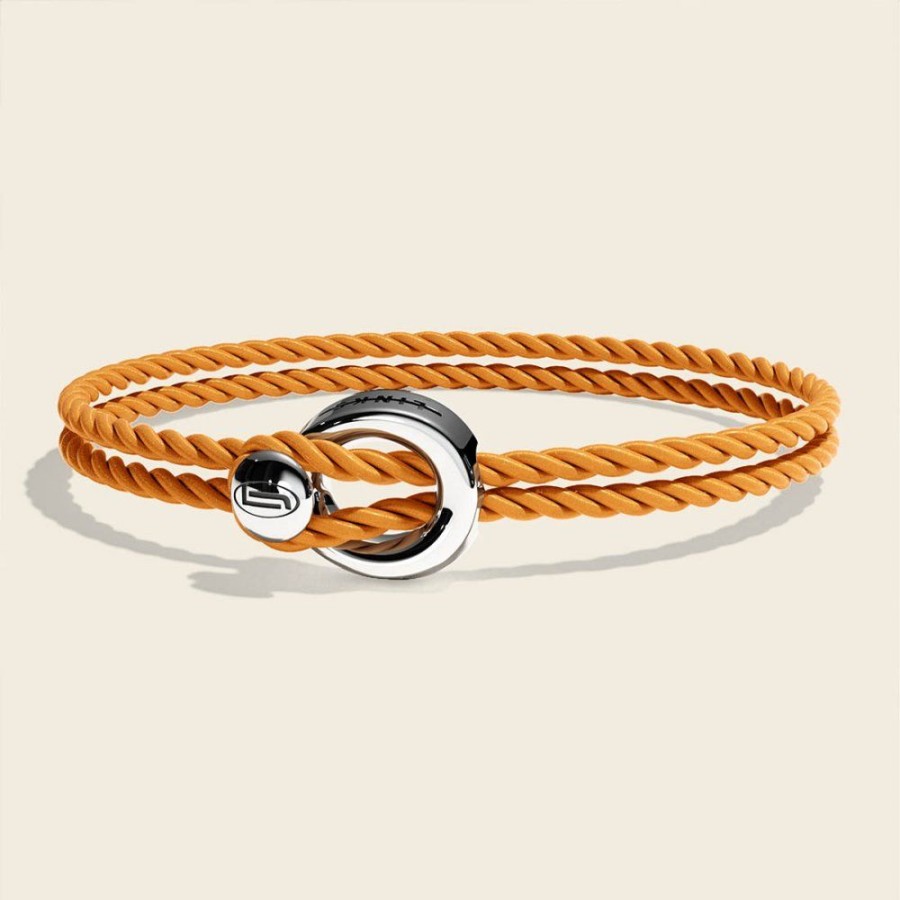 Presenter Links Jewels | Changes Petite Silk Bacelet Orange