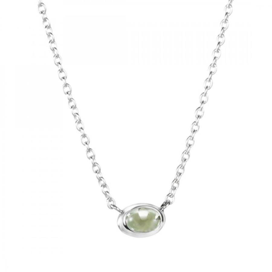 Smycken Efva Attling | Love Bead Halsband - Silver Gronkvarts