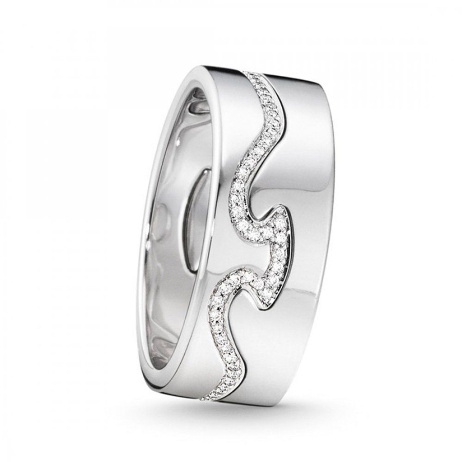 Smycken Georg Jensen | Fusion Ytterring Vitguld Diamanter Line