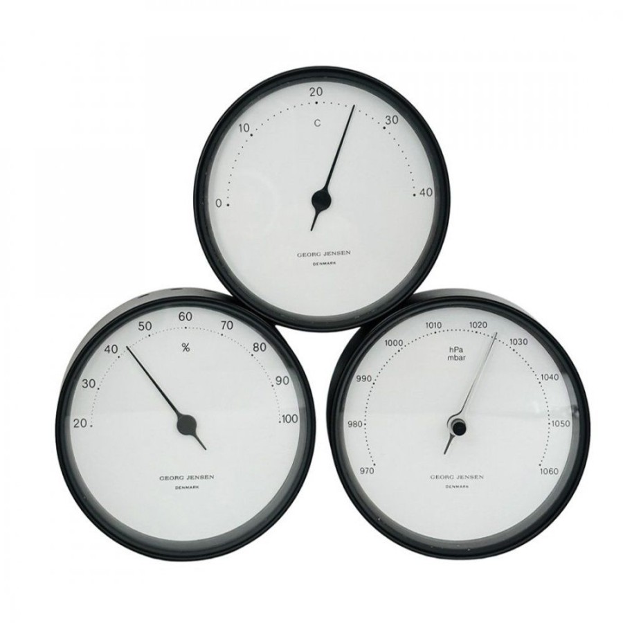 Inredning Georg Jensen | Koppel Hygrometer Vit/Svart Stal 100 Mm