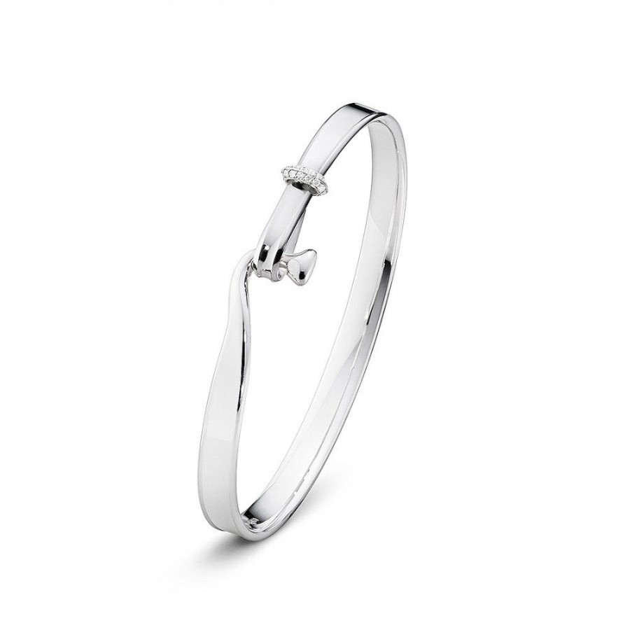 Presenter Georg Jensen | Torun Bangle Silver/Diamanter