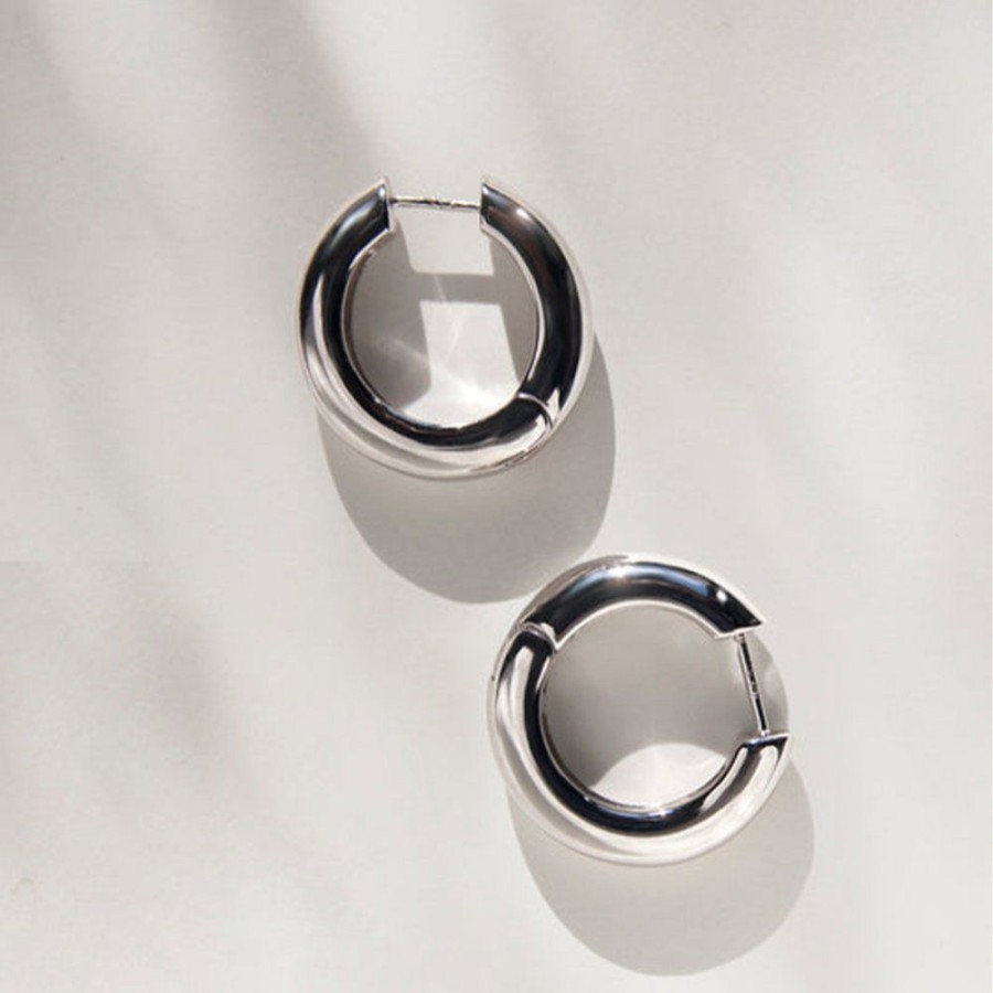 Smycken Charlotte Bonde | Timeless Chunky Hoops Silver