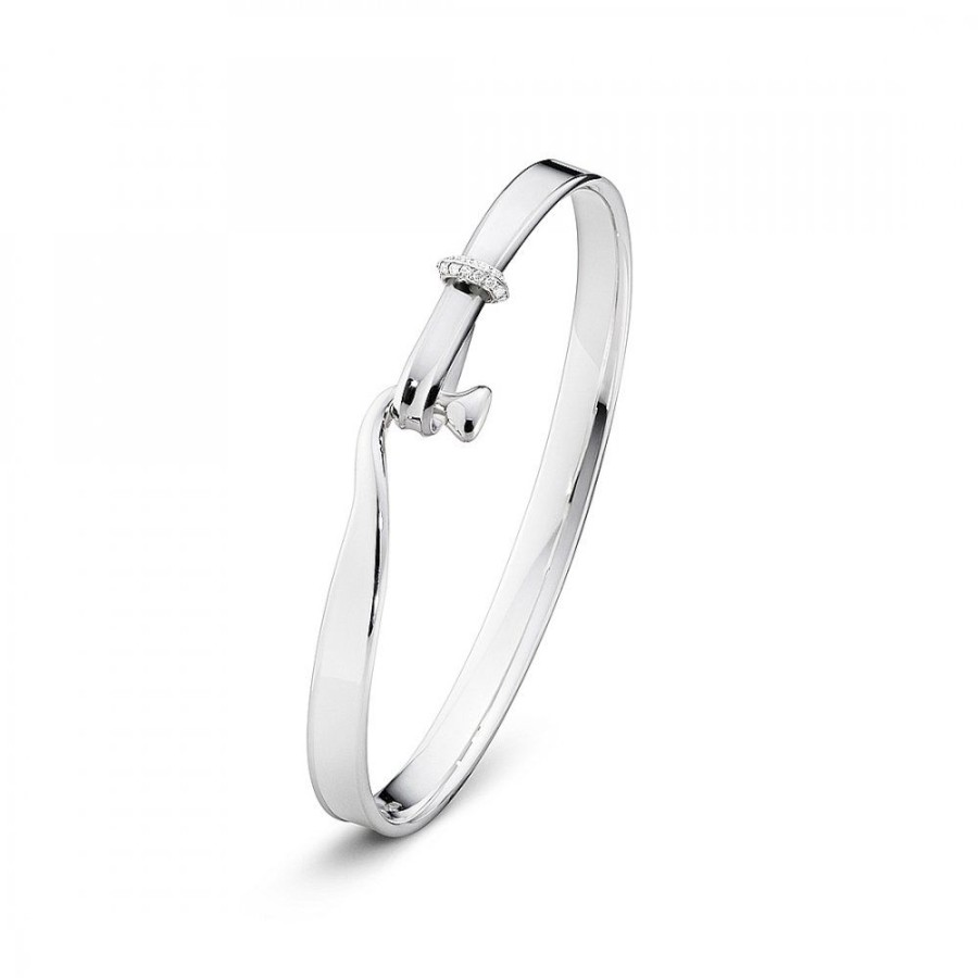 Presenter Georg Jensen | Torun Bangle Silver/Diamanter