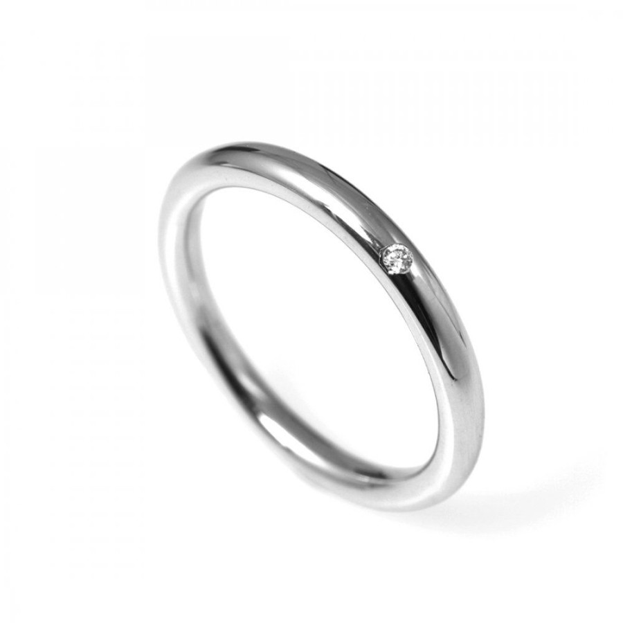 Forlovning & Vigsel Ole Lynggaard Copenhagen | The Ring 3 Mm Vitguld Diamant