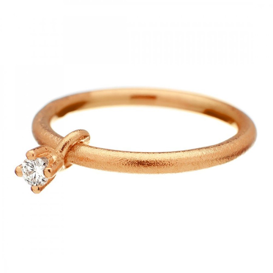 Smycken Sandberg Sweden | Bellini Ring Roseguld 0,08 Ct