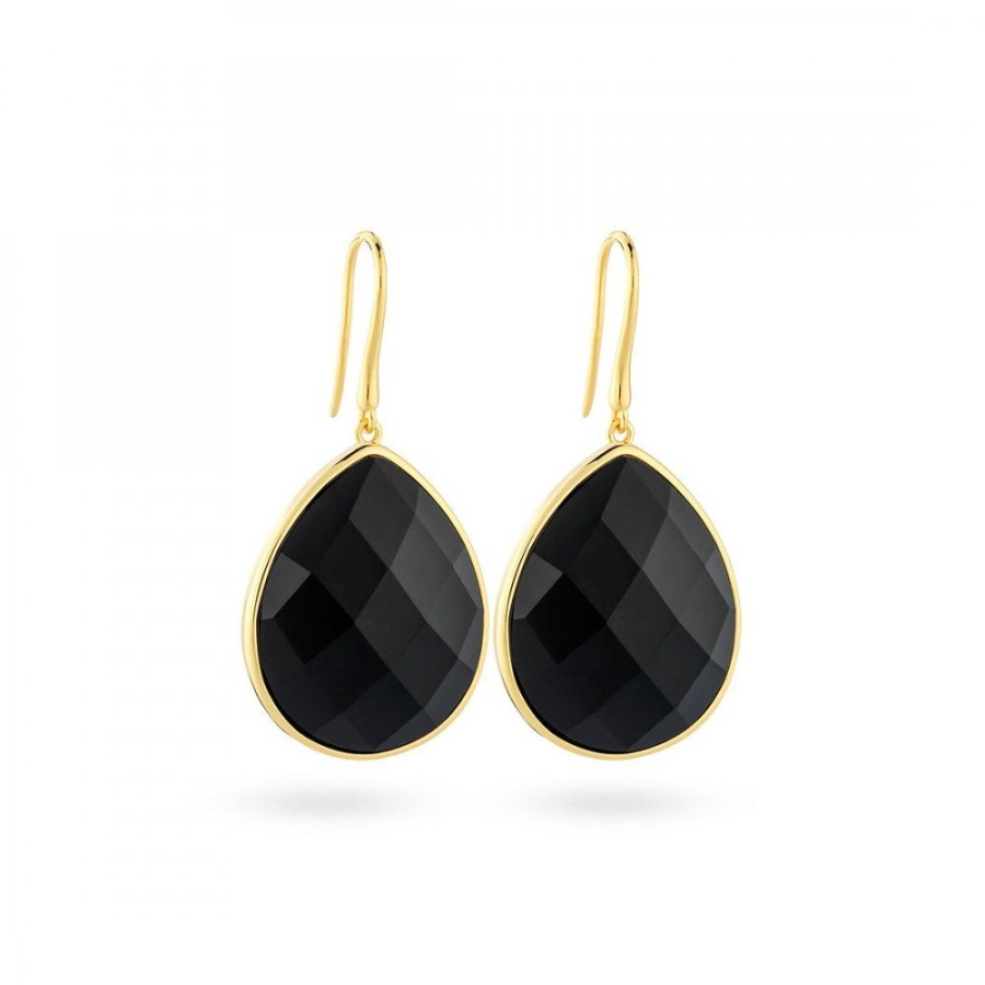 Presenter Charlotte Bonde | Paulina Just Perfect Earrings Svart Obsidian