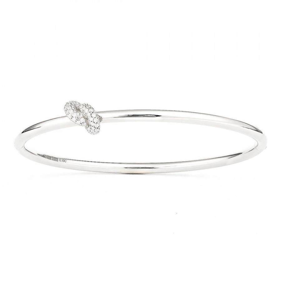 Smycken Engelbert | The Legacy Knot Bangle Pave Vitguld