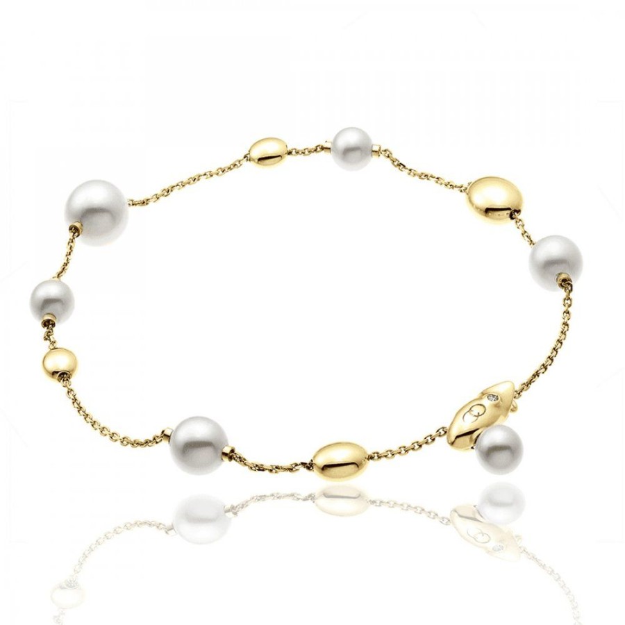 Smycken Chimento | Armillas Acqua Pearl Armband Guld