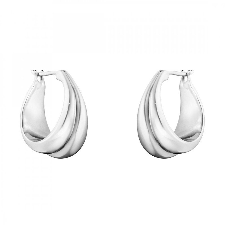 Smycken Georg Jensen | Curve Medium Orhangen Silver