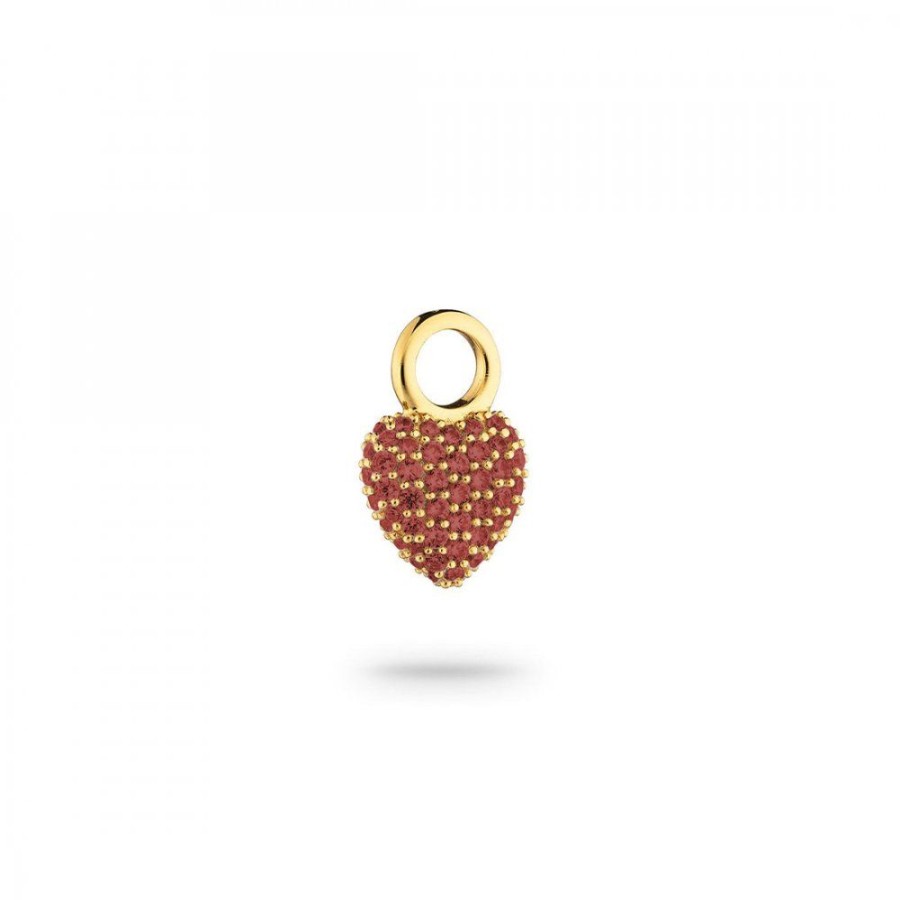 Smycken Charlotte Bonde | Signature Eternal Heart Mini Pendant Granat Guld