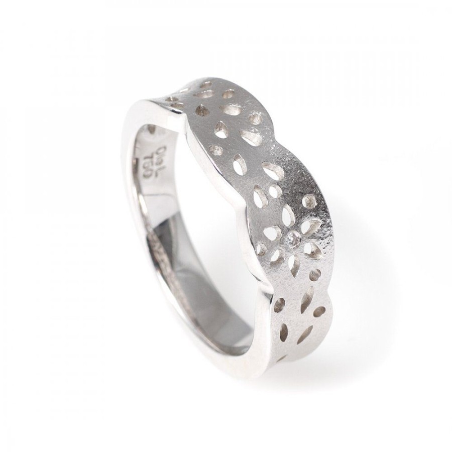 Smycken Ole Lynggaard | Lace Liten Vitguld Matt Ring