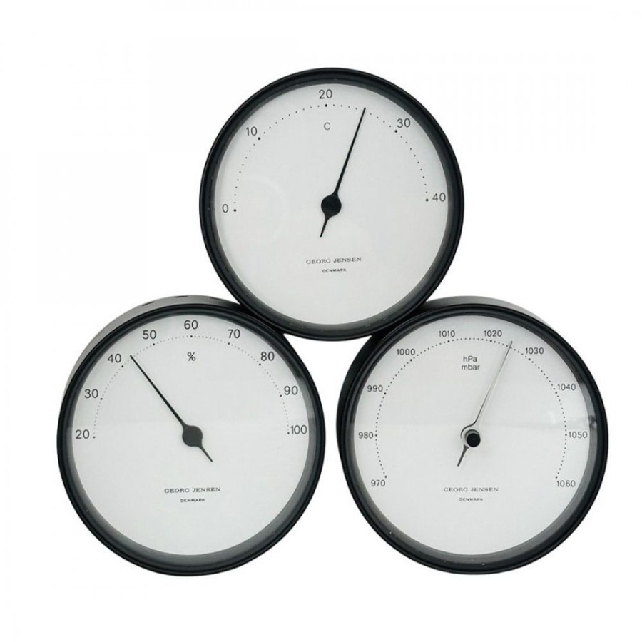 Inredning Georg Jensen | Koppel Hygrometer Vit/Svart Stal 100 Mm