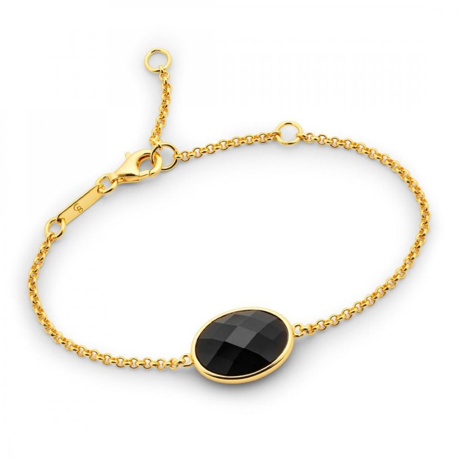 Smycken Charlotte Bonde | Paulina Petite Bracelet Svart Obsidian