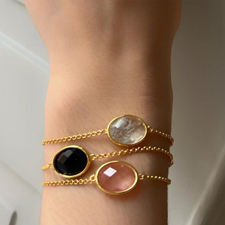 Smycken Charlotte Bonde | Paulina Petite Bracelet Svart Obsidian