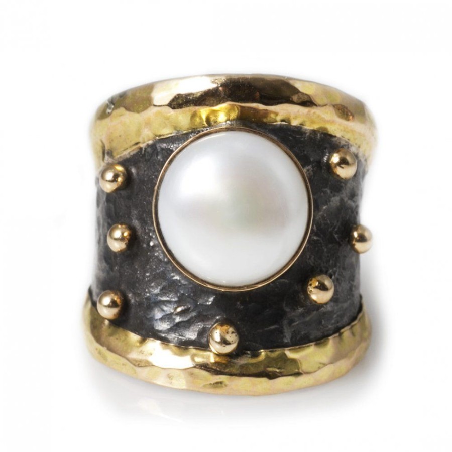 Smycken By Birdie | Empire Gold Pearl Ring