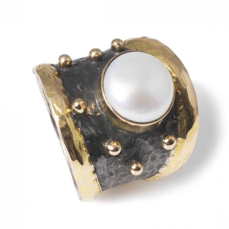 Smycken By Birdie | Empire Gold Pearl Ring