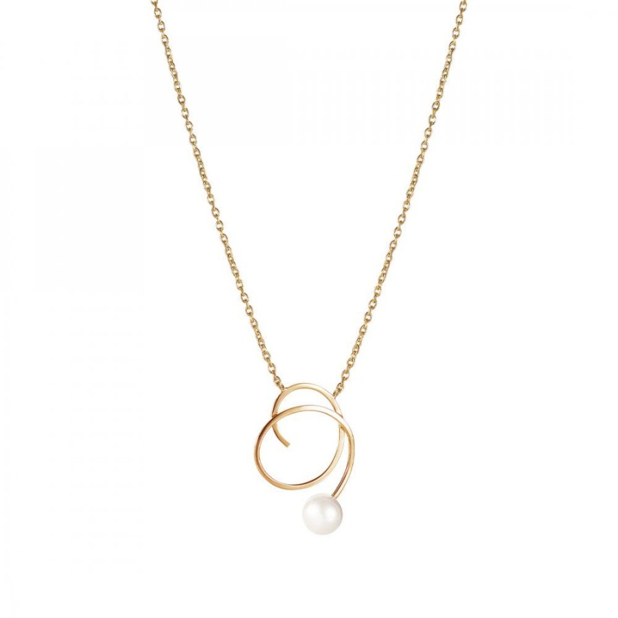 Forlovning & Vigsel Efva Attling | Little Curly Pearly Necklace Gold