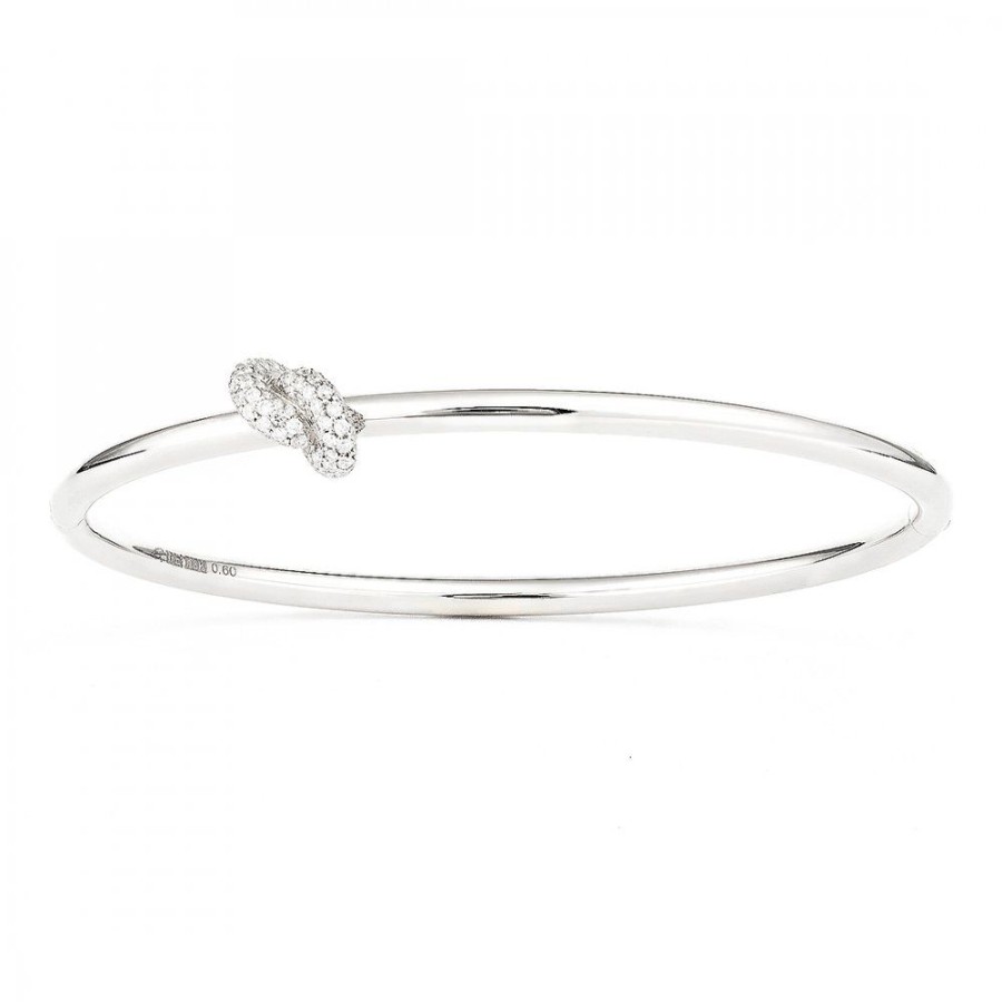 Forlovning & Vigsel Engelbert | The Legacy Knot Bangle Pave Vitguld