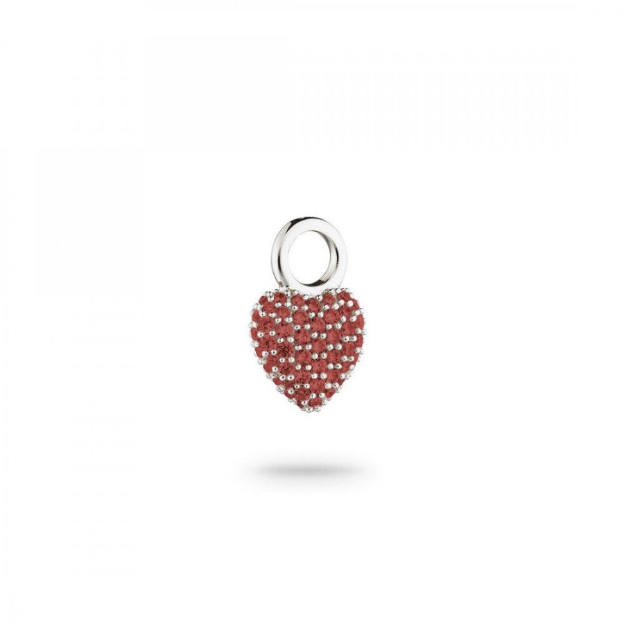 Smycken Charlotte Bonde | Signature Eternal Heart Mini Pendant Granat Silver