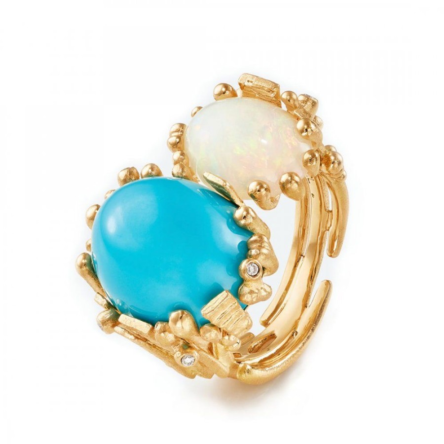 Smycken Ole Lynggaard | Boho Ring Turkos & Opal