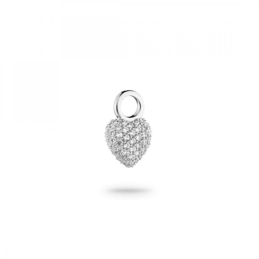 Smycken Charlotte Bonde | Signature Eternal Heart Mini Pendant Bergkristall Silver