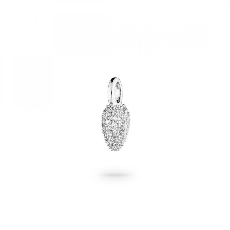 Smycken Charlotte Bonde | Signature Eternal Heart Mini Pendant Bergkristall Silver