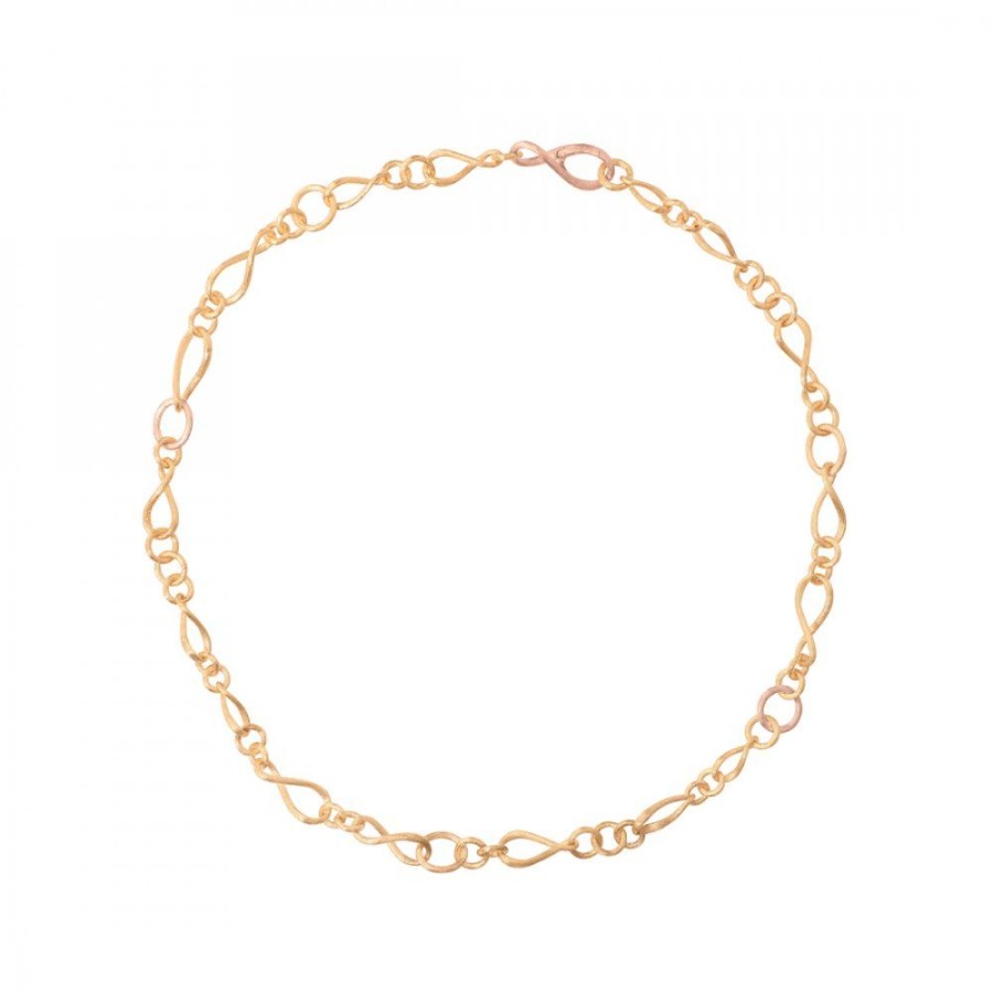 Presenter Ole Lynggaard Copenhagen | Love Collier Small Guld 45 Cm