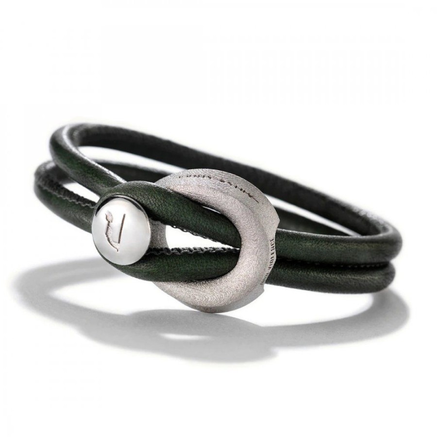 Presenter Links Jewels | Changes Laderarmband Green