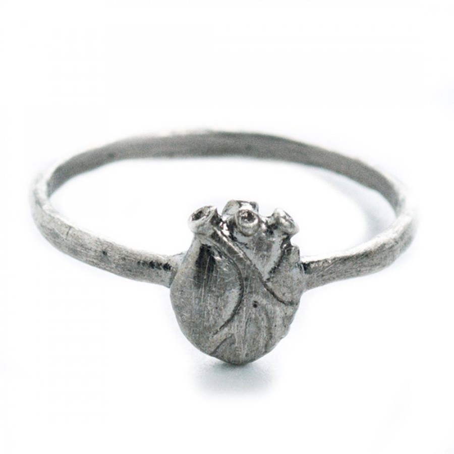 Smycken Bjørg | Anatomic Heart Ring Oxid Stor