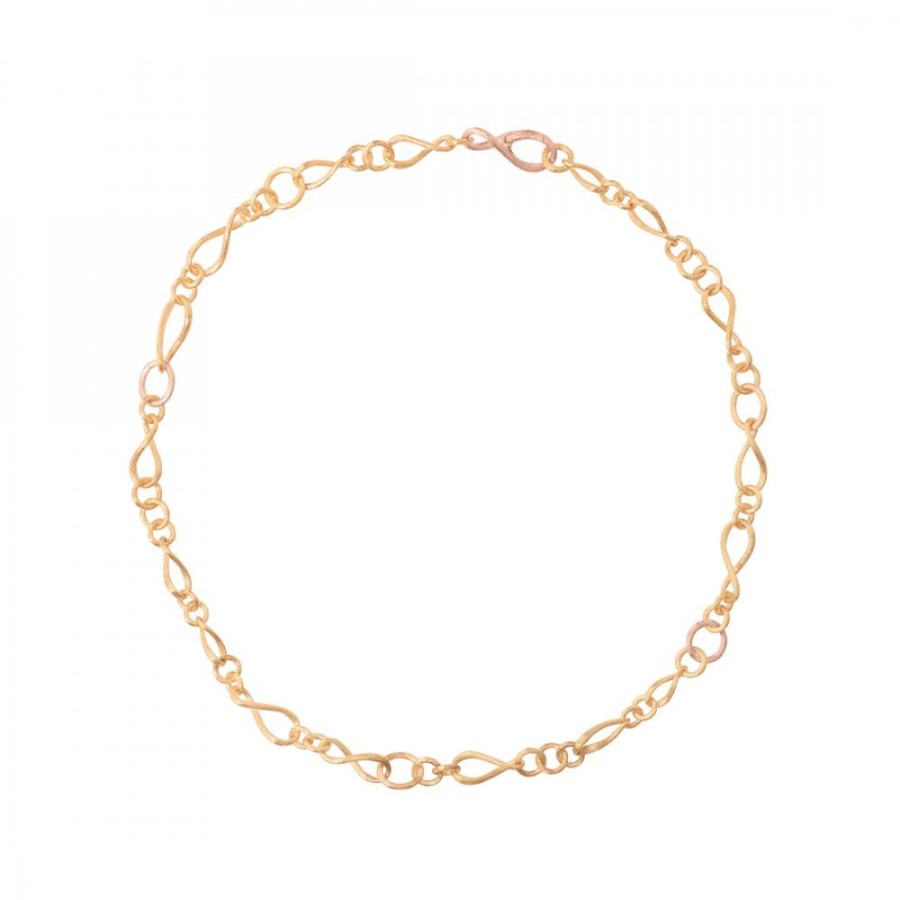 Presenter Ole Lynggaard Copenhagen | Love Collier Small Guld 45 Cm