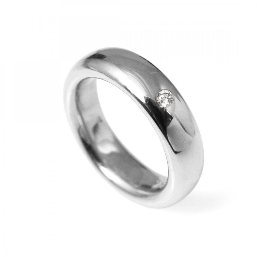 Forlovning & Vigsel Ole Lynggaard Copenhagen | The Ring 6 Mm Vitguld Diamant