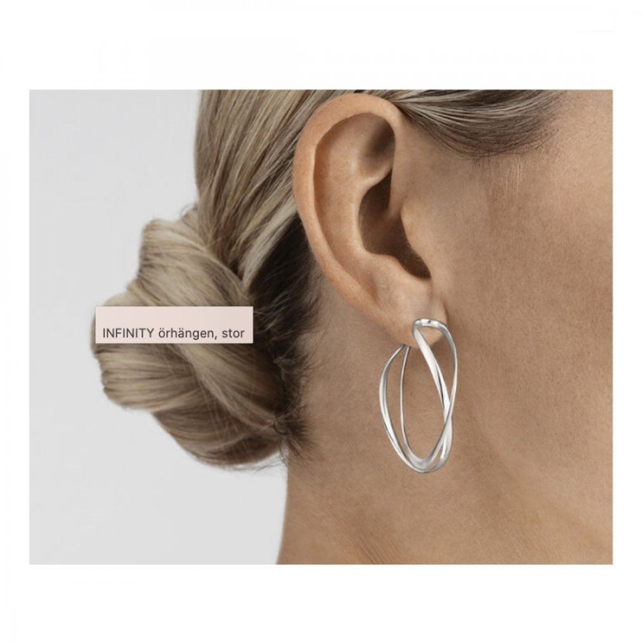 Smycken Georg Jensen | Infinity Earhoop Stor Silver