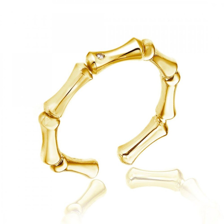 Smycken Chimento | Bamboo Regular Ring Guld