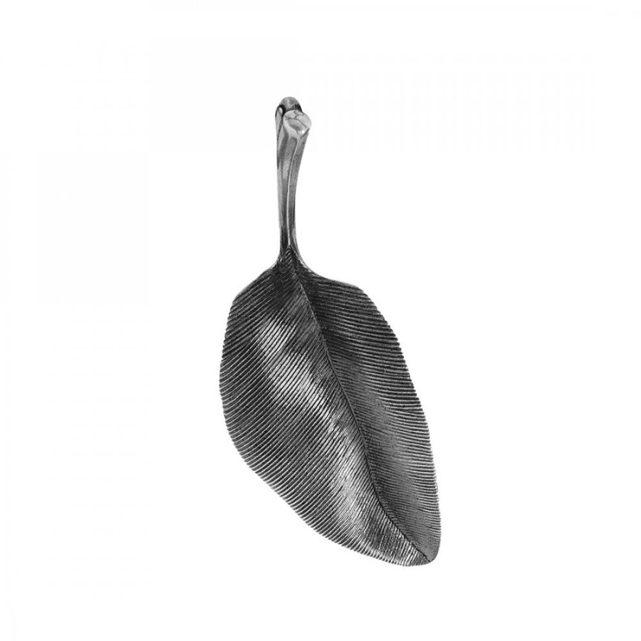 Smycken Ole Lynggaard | Leaves Hange Oxiderat Silver 3 Cm