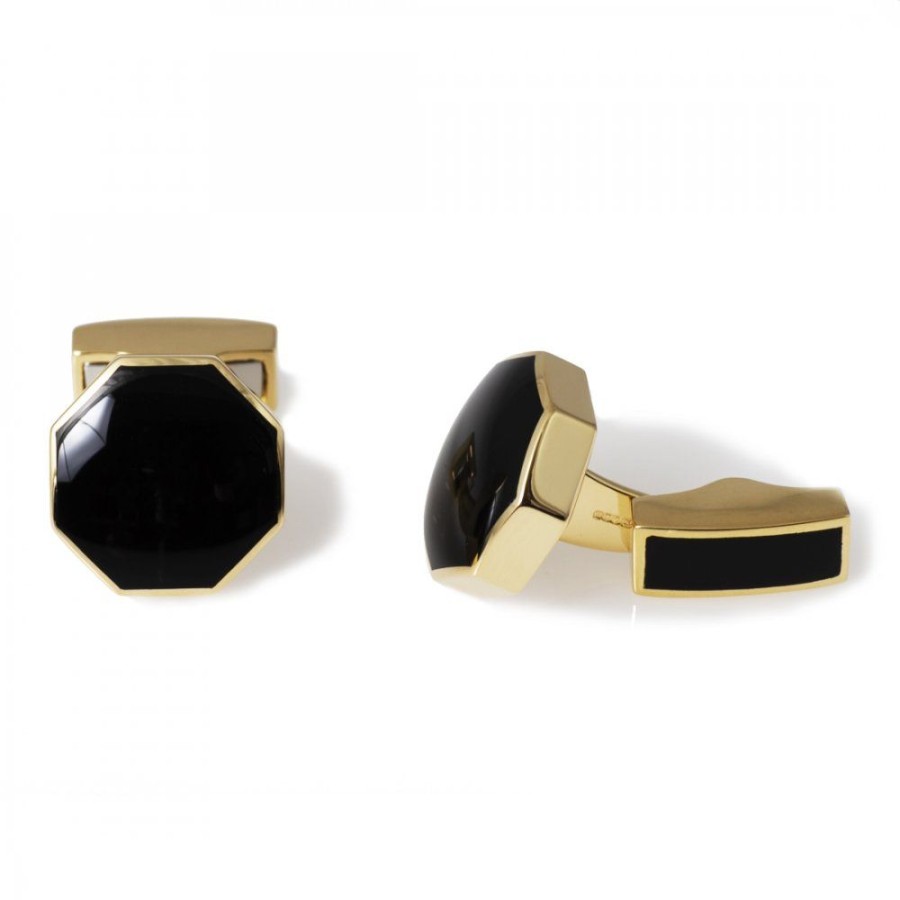 Forlovning & Vigsel Carl Hoff | Manschettknappar Onyx Guld