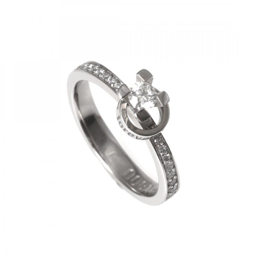 Smycken Noën | Diamantring Love Circle Vitguld Alliance