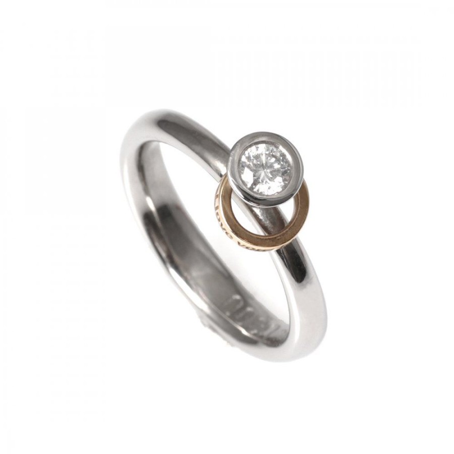 Smycken Noën | Diamantring Love Circle Vitguld Rose