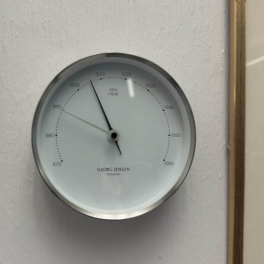 Inredning Georg Jensen | Koppel Barometer Vit/Stal 150 Mm