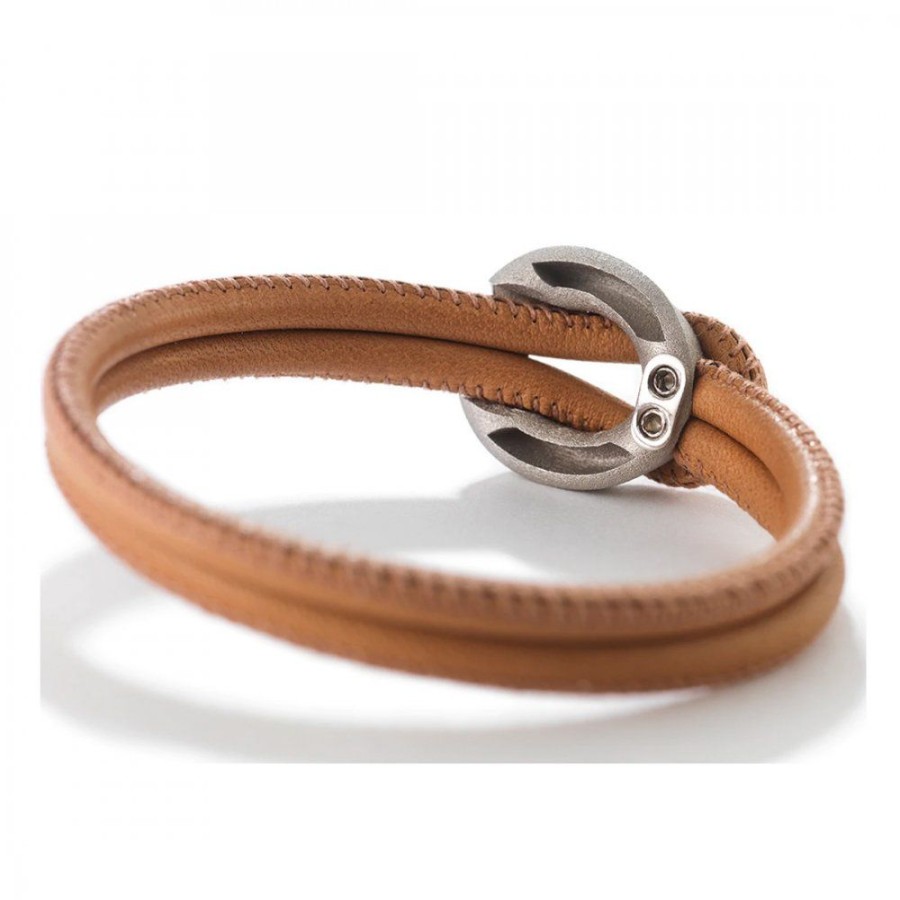 Smycken Links Jewels | Changes Laderarmband Cognac