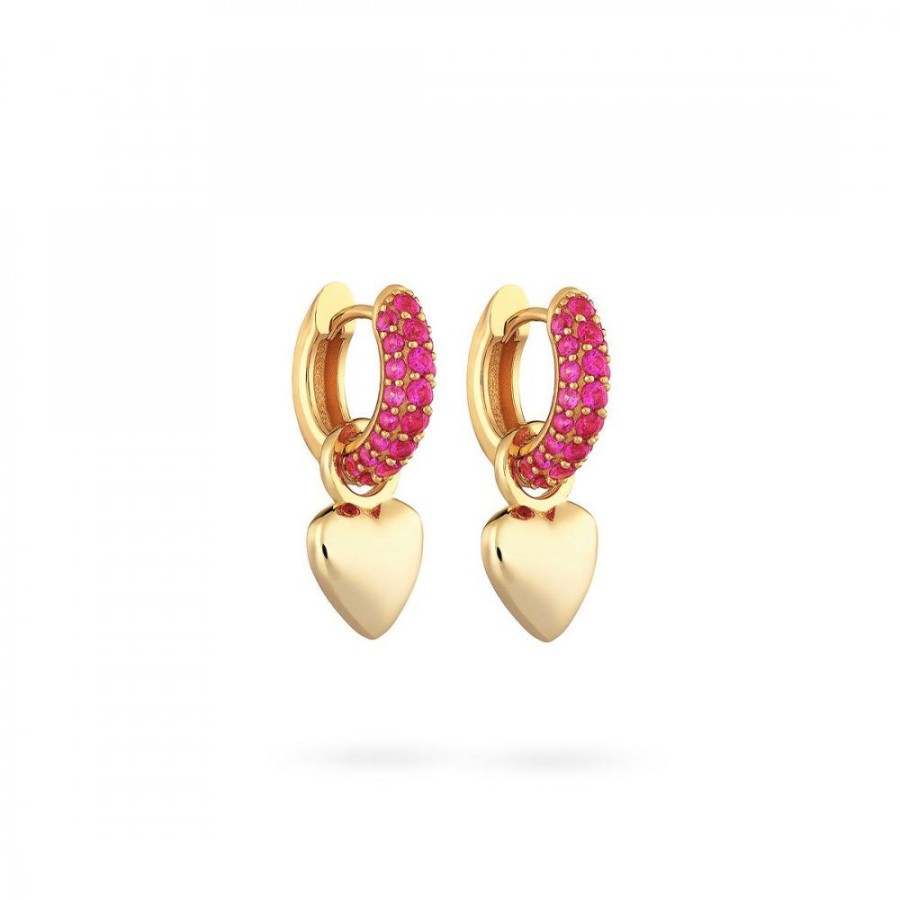 Smycken Charlotte Bonde | Timeless Tiny Hoops Rubin Guld