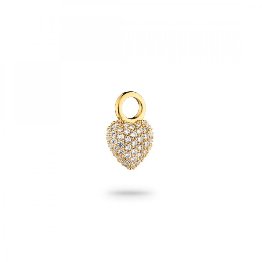 Smycken Charlotte Bonde | Signature Eternal Heart Mini Pendant Bergkristall Guld