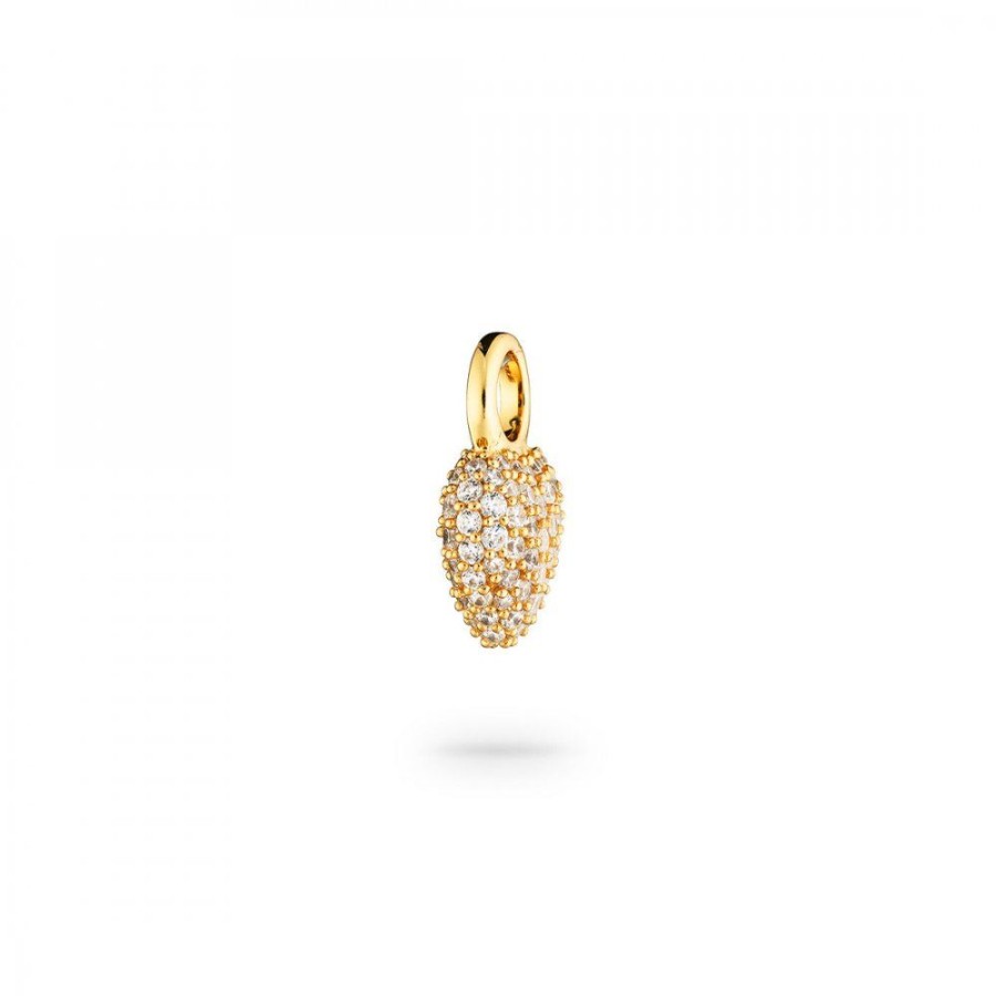 Smycken Charlotte Bonde | Signature Eternal Heart Mini Pendant Bergkristall Guld