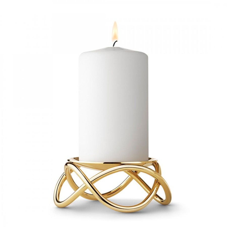 Inredning Georg Jensen | Glow Ljusstake Stal Forgylld